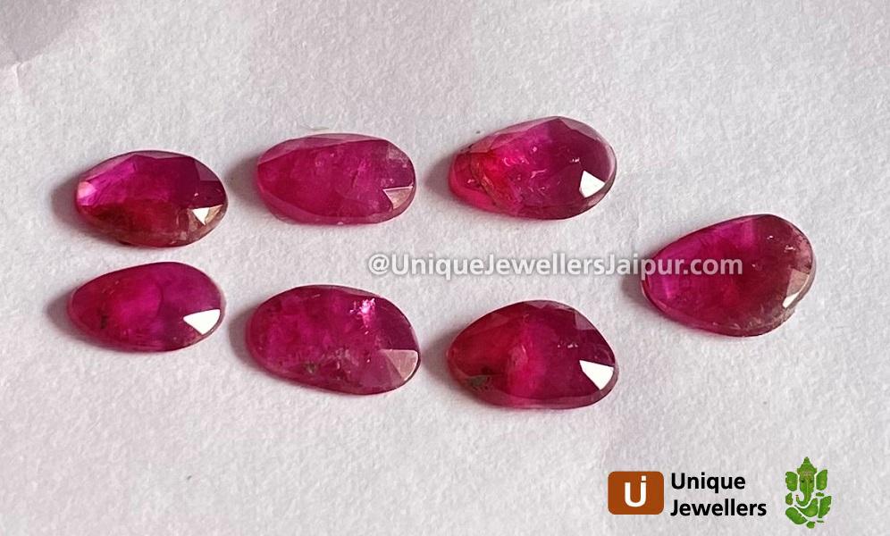 Rubelite Rose Cut Slices