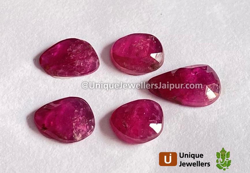 Rubelite Rose Cut Slices