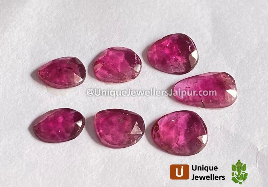 Rubelite Rose Cut Slices