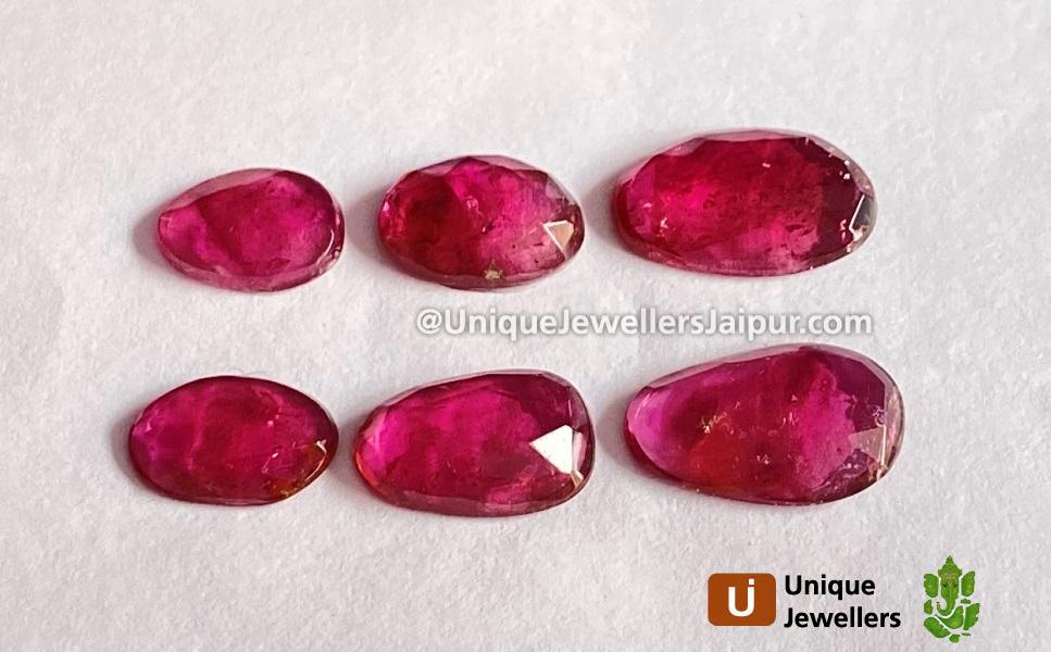 Rubelite Rose Cut Slices