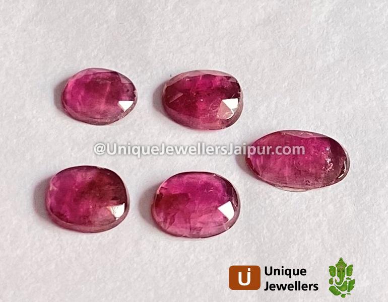 Rubelite Rose Cut Slices