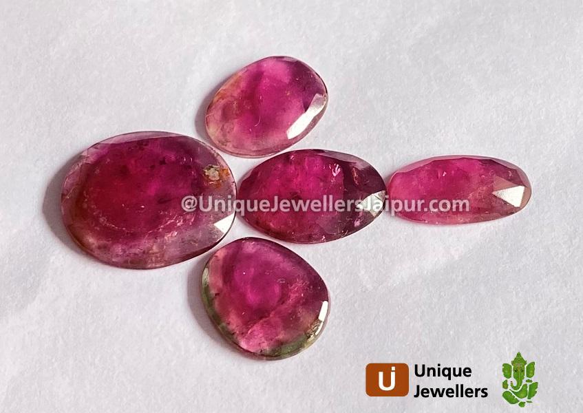 Watermelon Tourmaline Rose Cut Slices