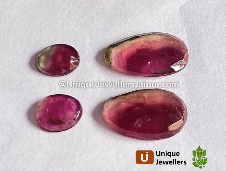 Watermelon Tourmaline Rose Cut Slices