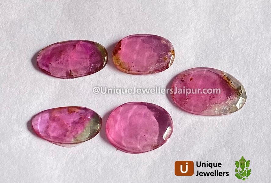 Watermelon Tourmaline Rose Cut Slices