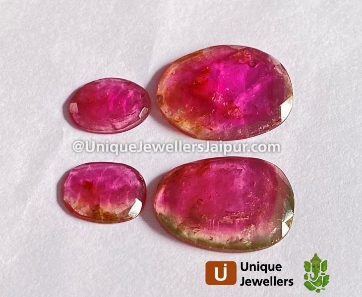 Watermelon Tourmaline Rose Cut Slices