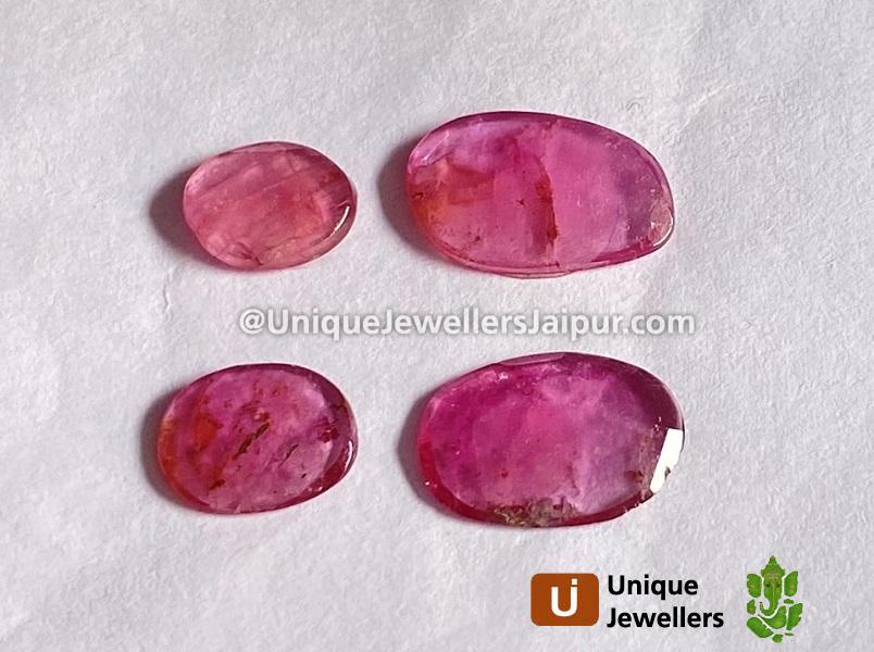 Watermelon Tourmaline Rose Cut Slices