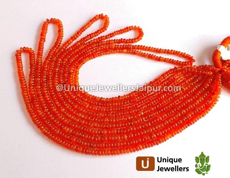 Carnelian Smooth Roundelle Beads