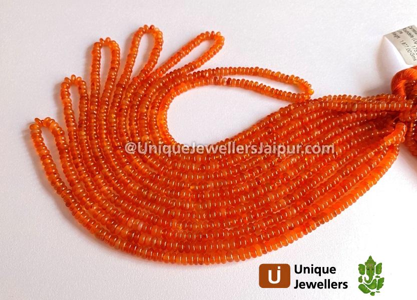 Carnelian Smooth Roundelle Beads