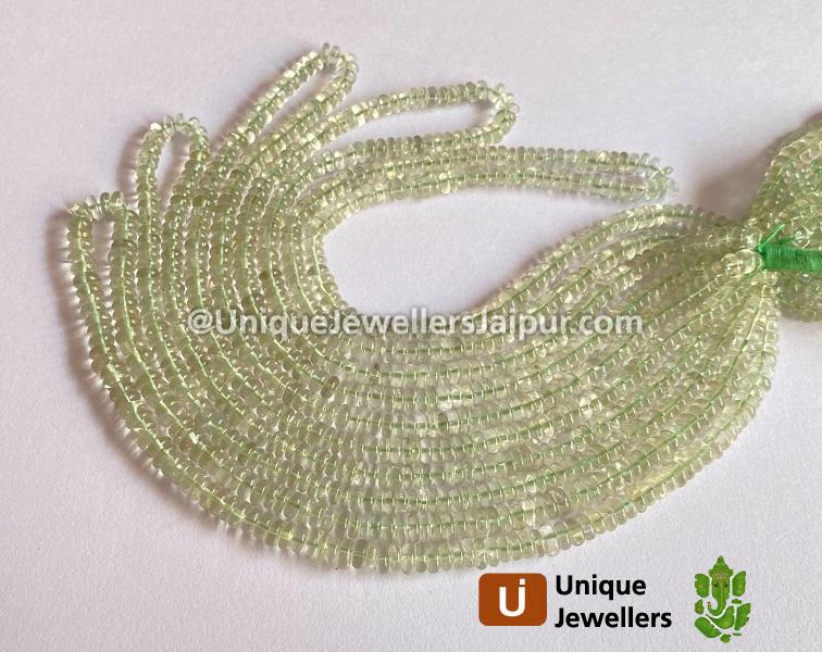 Green Amethyst Smooth Roundelle Beads