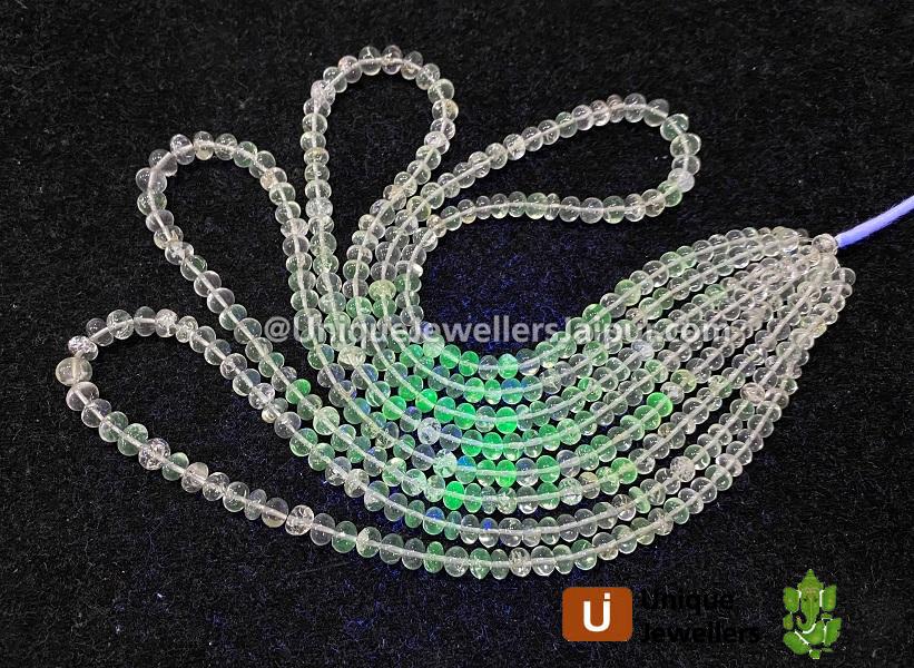 Hyalite Opal Smooth Roundelle Beads