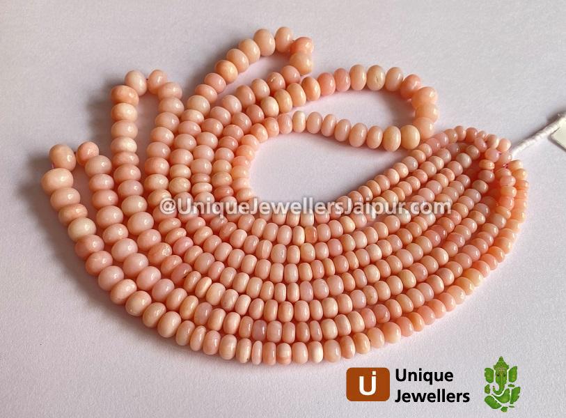 Pink Opal Shaded Smooth Roundelle Beads