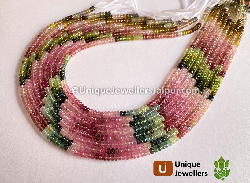 Tourmaline Smooth Roundelle Beads