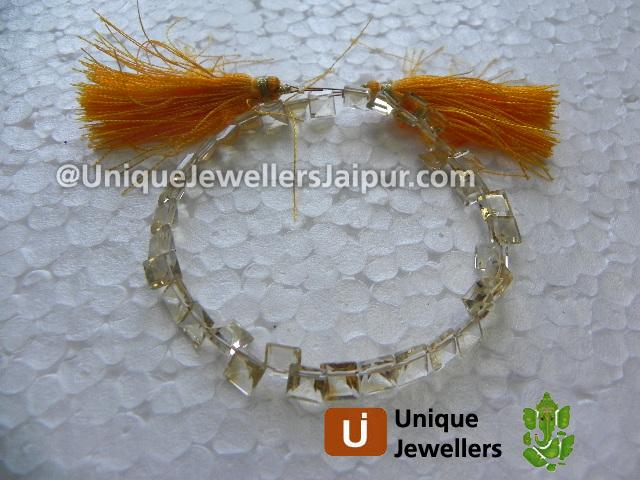 Citrine Cut Square Beads