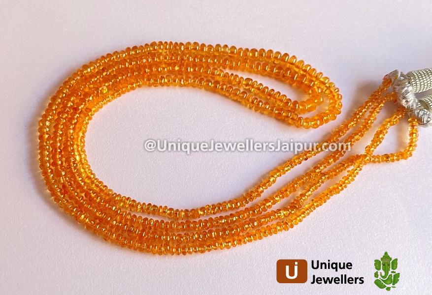 Mandarin Garnet Smooth Roundelle Beads