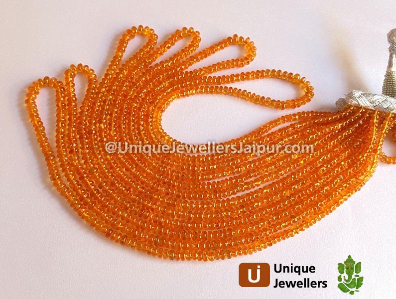 Mandarin Garnet Smooth Roundelle Beads