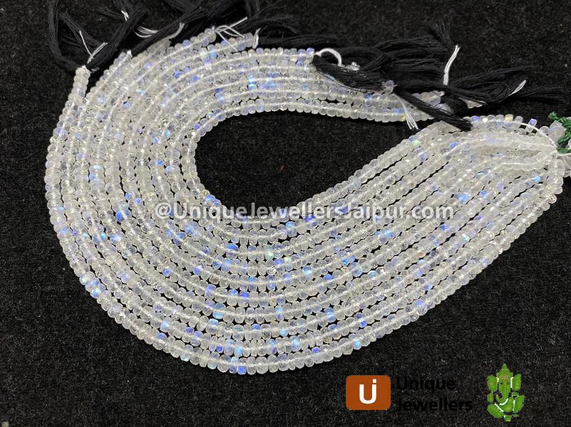 Rainbow Moonstone Faceted Roundelle Beads