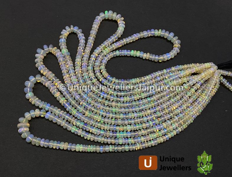 Yellow Ethiopian Opal Far Smooth Roundelle Beads