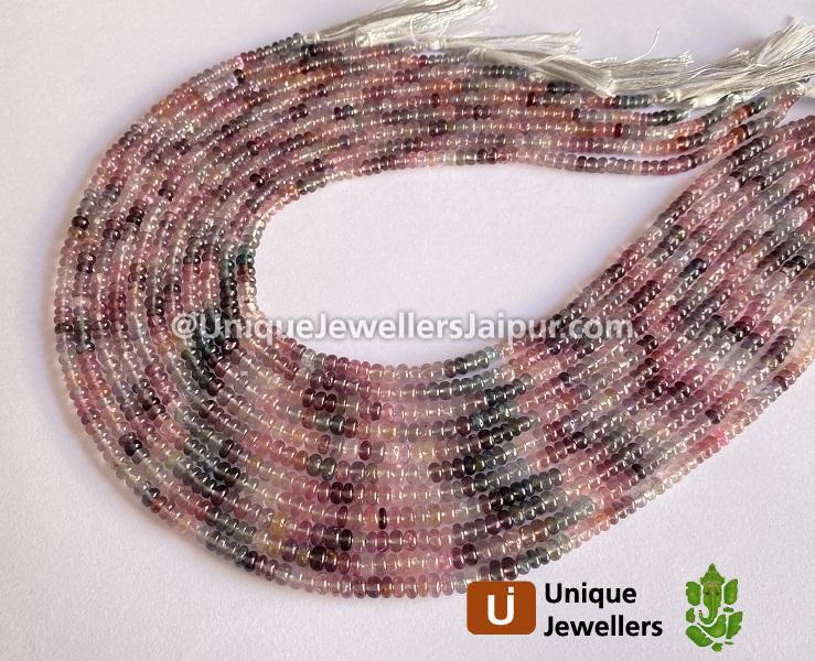 Multi Spinel Smooth Far Roundelle Beads
