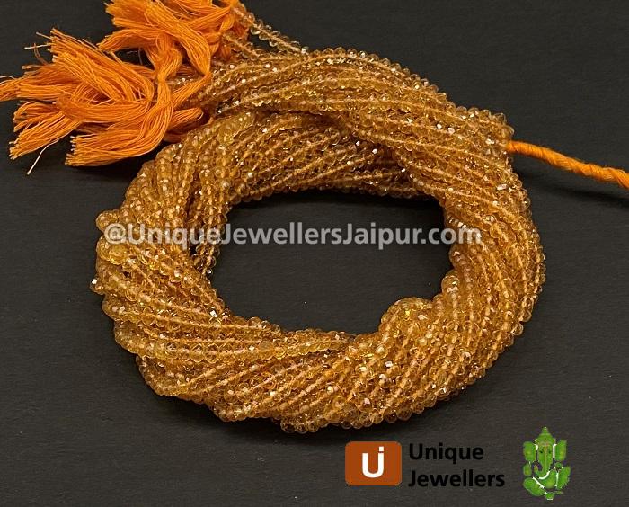 Citrine Faceted Roundelle Beads