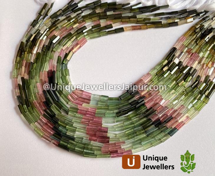 Tourmaline Faceted Rectangle Beads