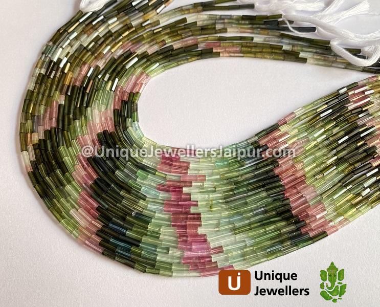 Tourmaline Step Cut Pipe Beads