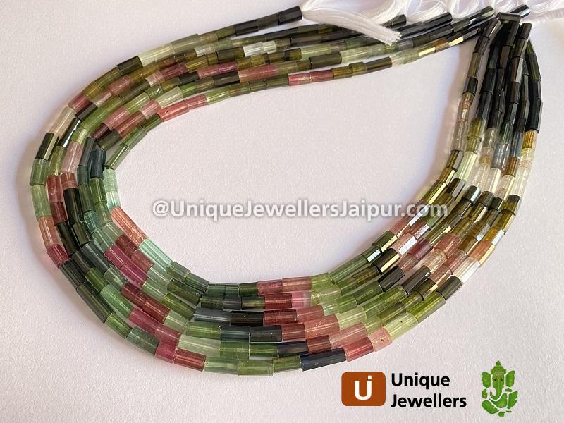 Tourmaline Far Step Cut Pipe Beads