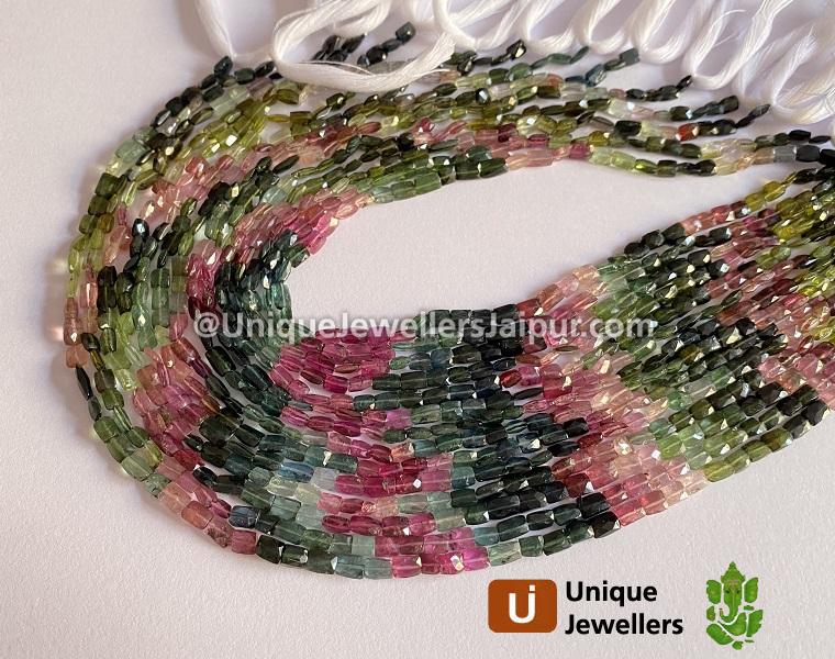 Tourmaline Faceted Chicklet Beads