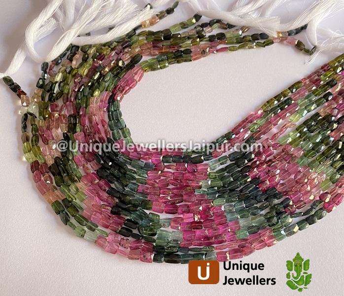 Tourmaline Faceted Chicklet Beads