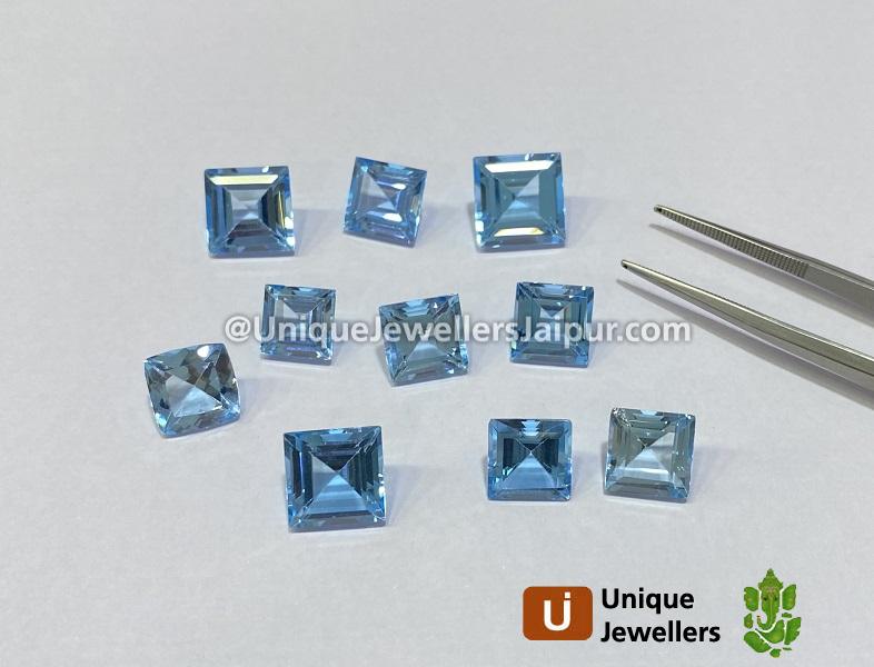 Sky Blue Topaz Cut Square