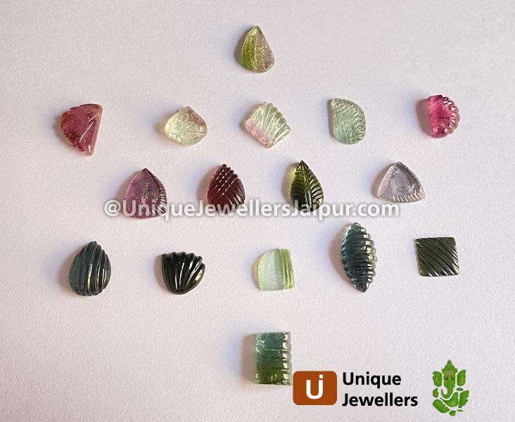 Tourmaline Carved Mix Fancy Shapes