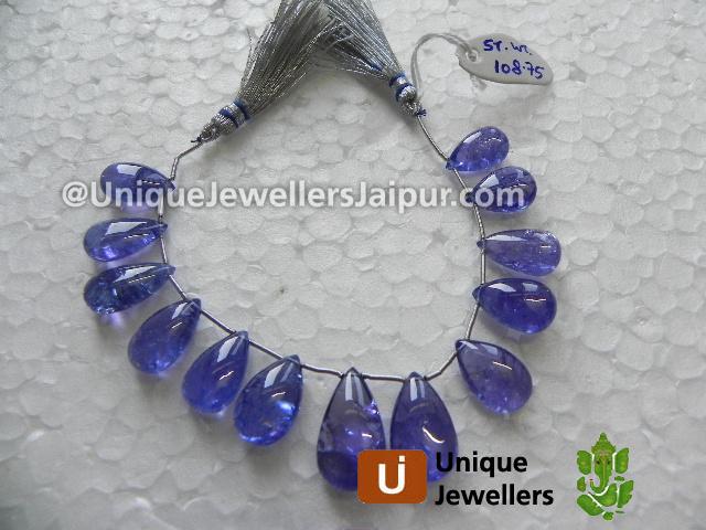 Tanzanite Plain Pear Beads