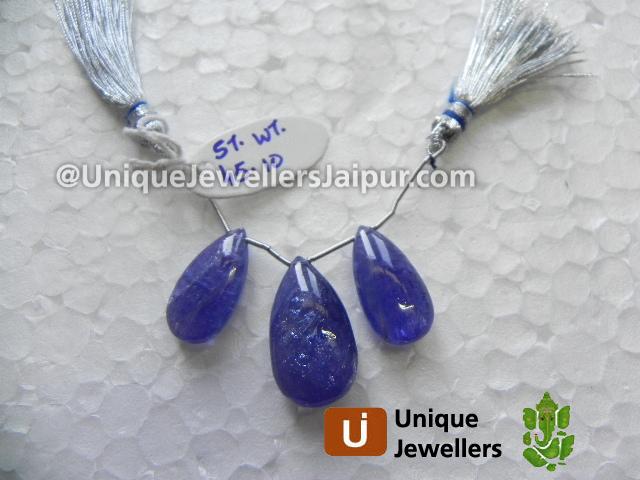 Tanzanite Plain Pear Beads