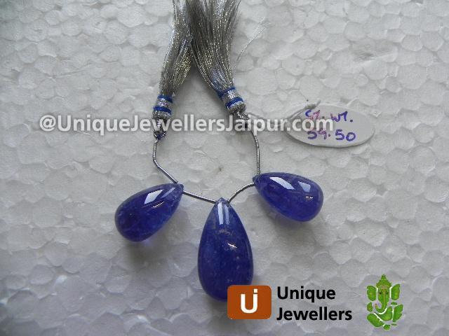 Tanzanite Plain Pear Beads