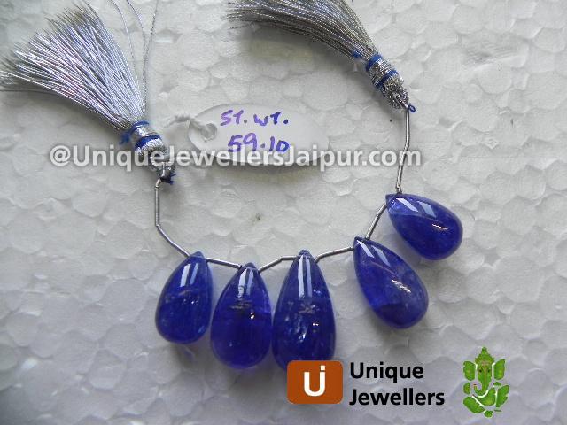 Tanzanite Plain Pear Beads