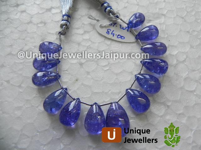 Tanzanite Plain Pear Beads