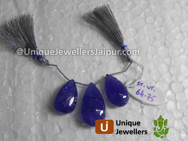 Tanzanite Plain Pear Beads