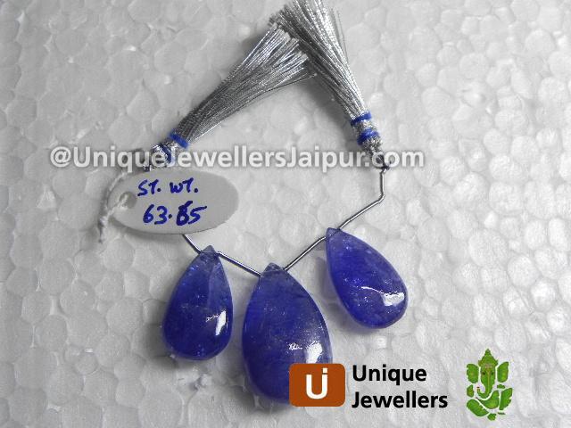 Tanzanite Plain Pear Beads