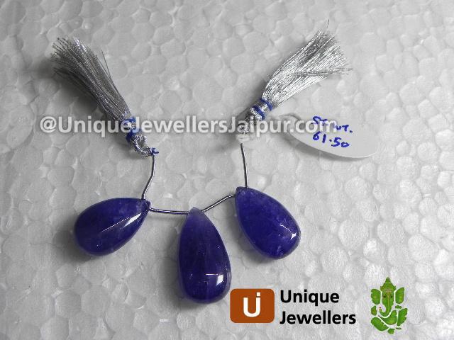 Tanzanite Plain Pear Beads