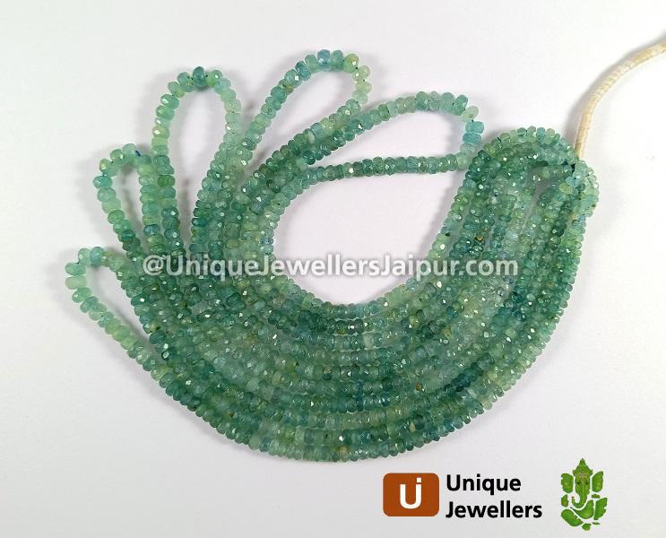 Grandidierite Faceted Roundelle Beads