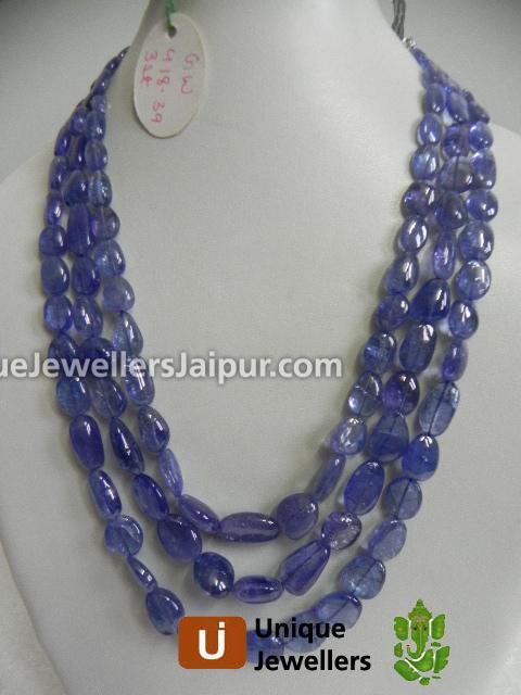 Tanzanite Plain Nugget Beads