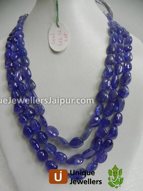 Tanzanite Plain Nugget Beads