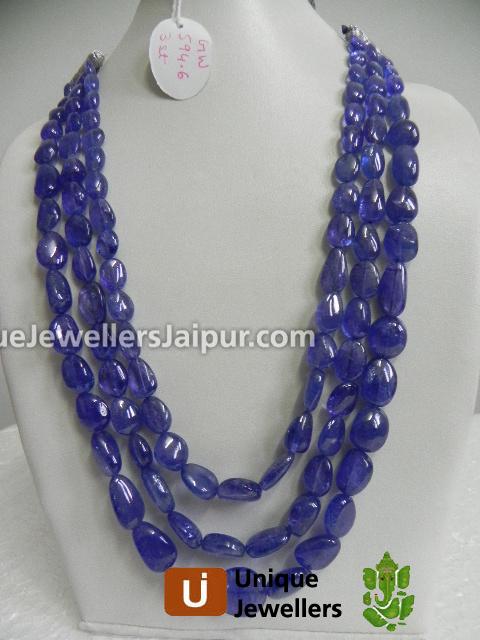 Tanzanite Plain Nugget Beads