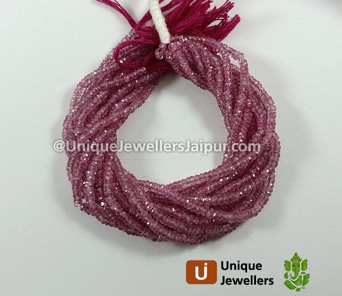 Natural Ruby Faceted Roundelle Beads