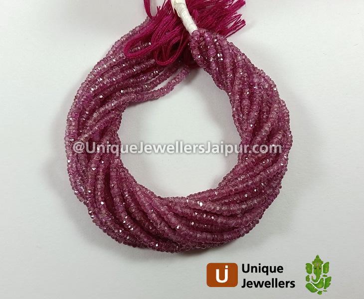 Natural Ruby Faceted Roundelle Beads
