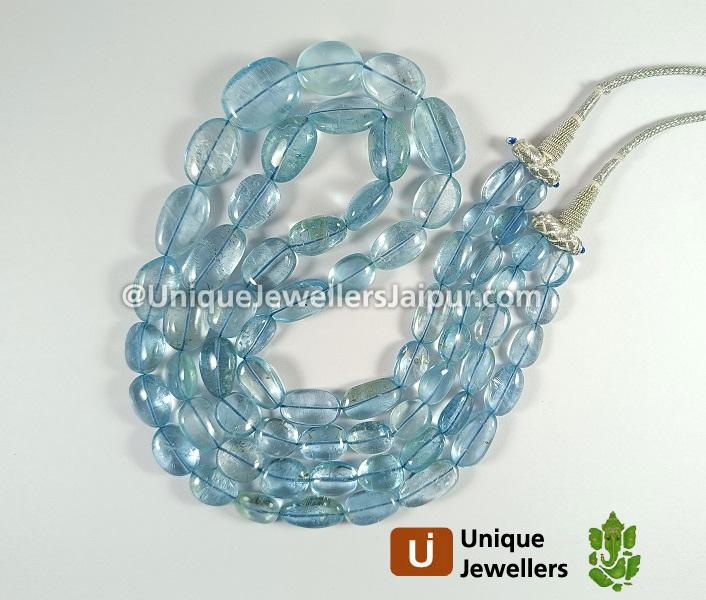 Aquamarine Smooth Nuggets Beads