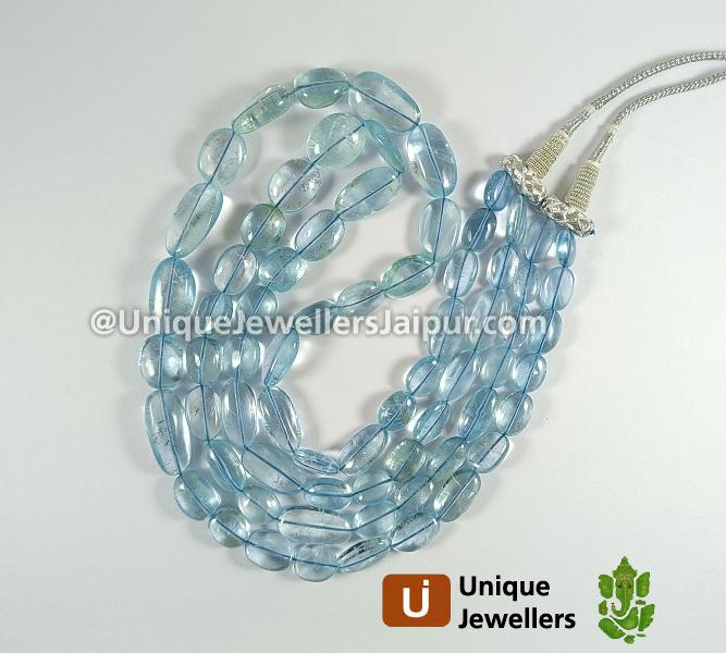 Aquamarine Smooth Nuggets Beads
