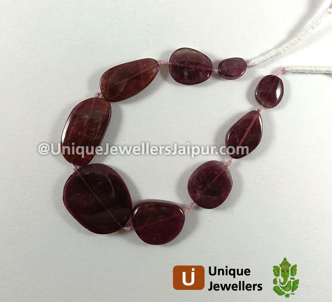 Watermelon Tourmaline Smooth Slices Beads