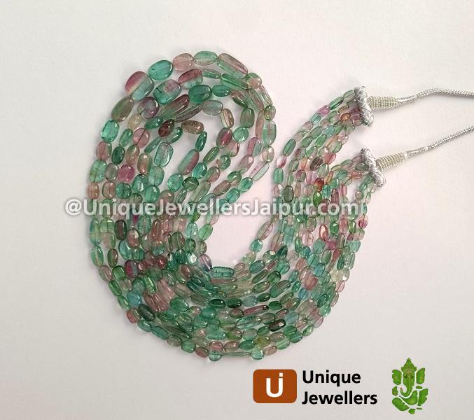 Watermelon Tourmaline Nuggets Beads