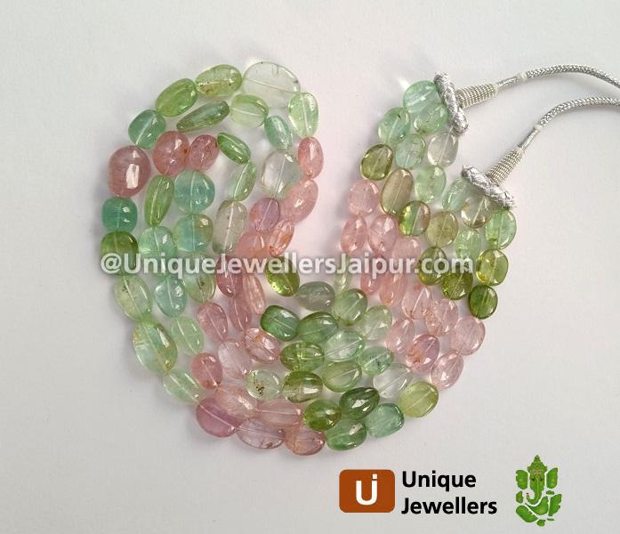 Pastel Tourmaline Smooth Nuggets Beads