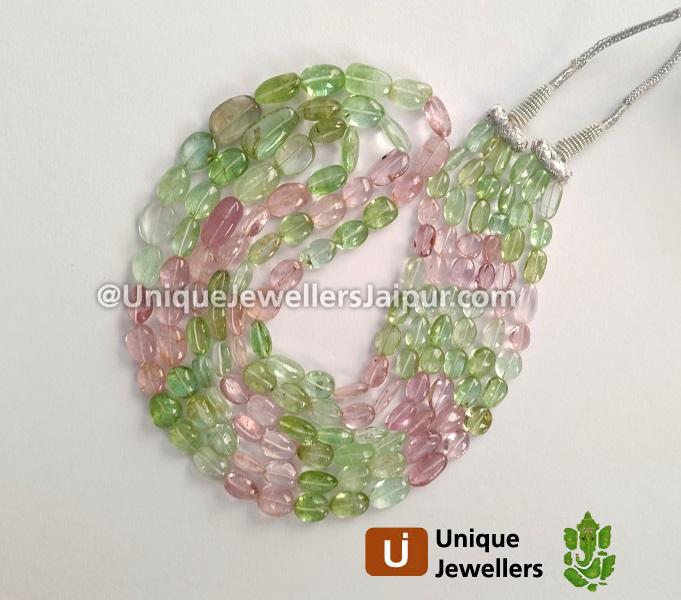 Pastel Tourmaline Smooth Nuggets Beads